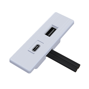 USB電源插座延長線-霧面白