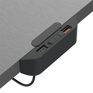 夾桌式-USB電源插座延長線-黑
