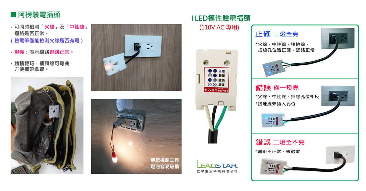 阿楞驗電插頭