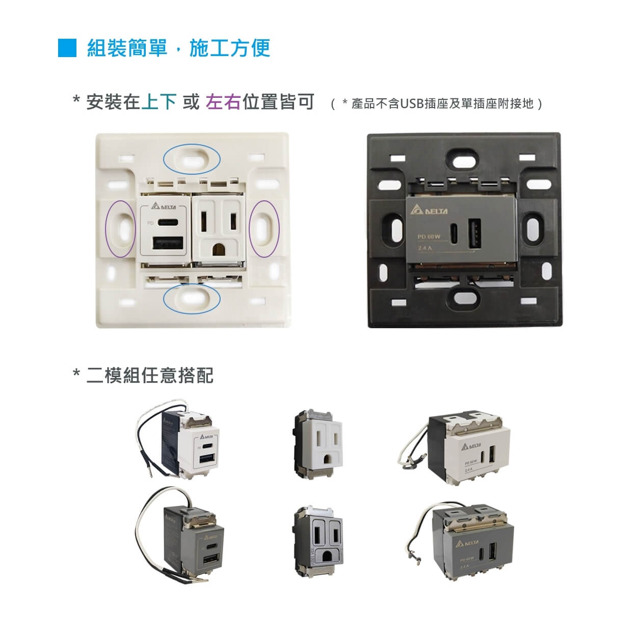 樹榮電工86歐規二孔蓋板 -介紹02