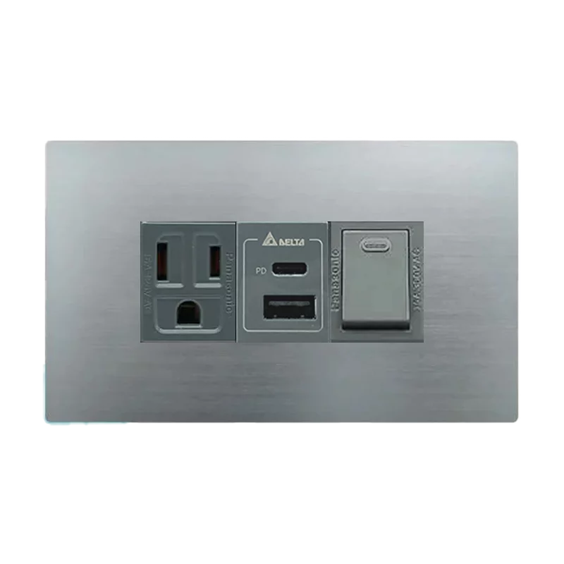 USB插座-樹榮台達20W 威瑪面板( 埋入式A+C PD充電插座) 3孔:圖片 4