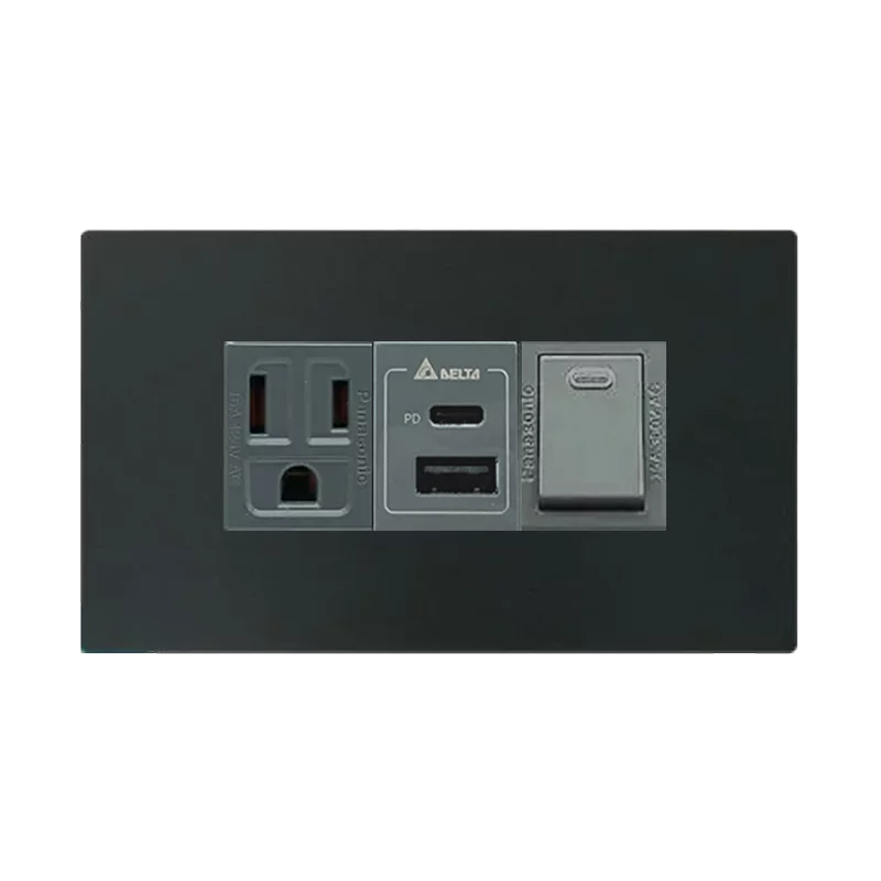 USB插座-樹榮台達20W 威瑪面板( 埋入式A+C PD充電插座) 3孔:圖片 5