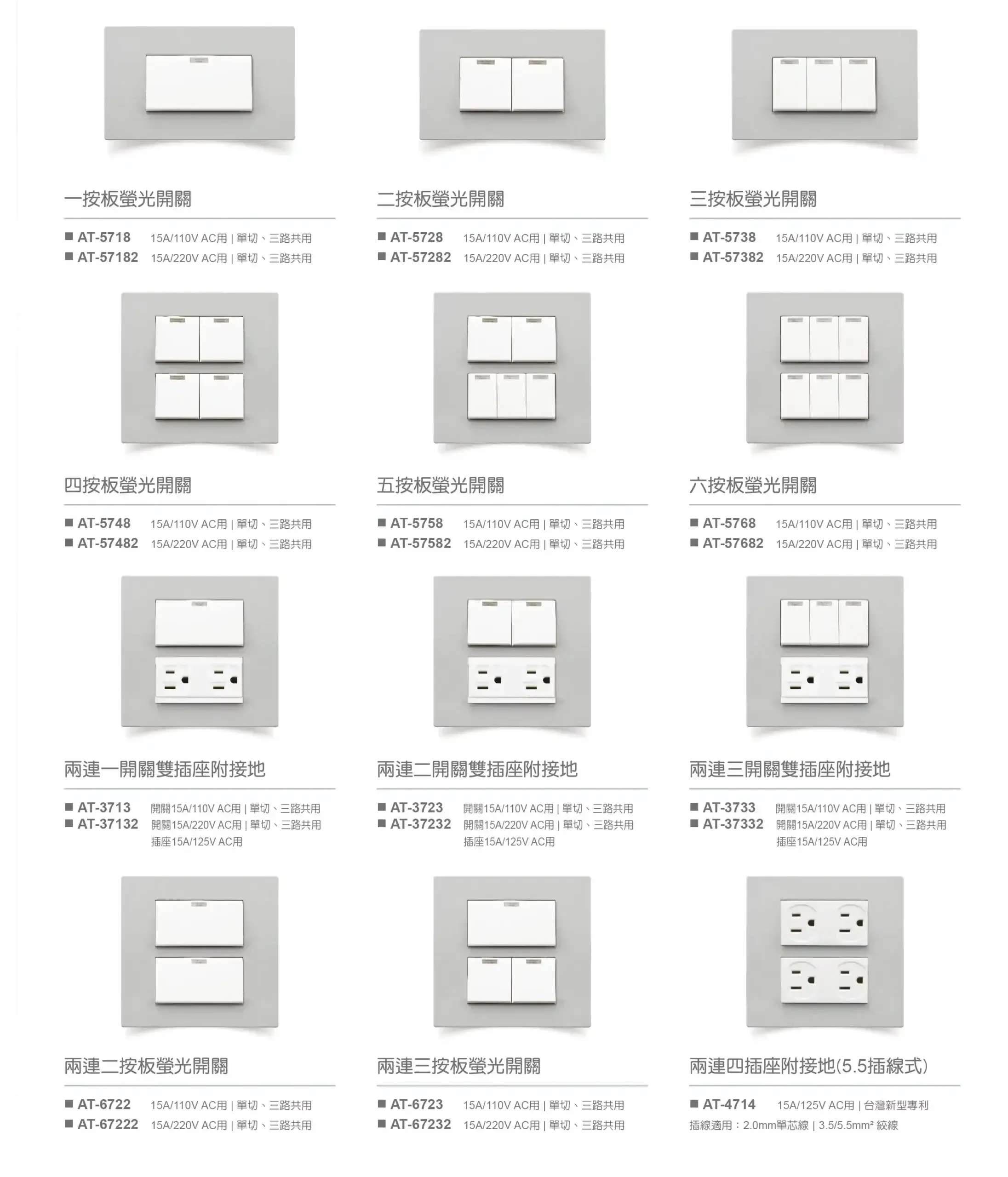 開關插座-設計師款-雅典面板 (請洽業務):圖片 2