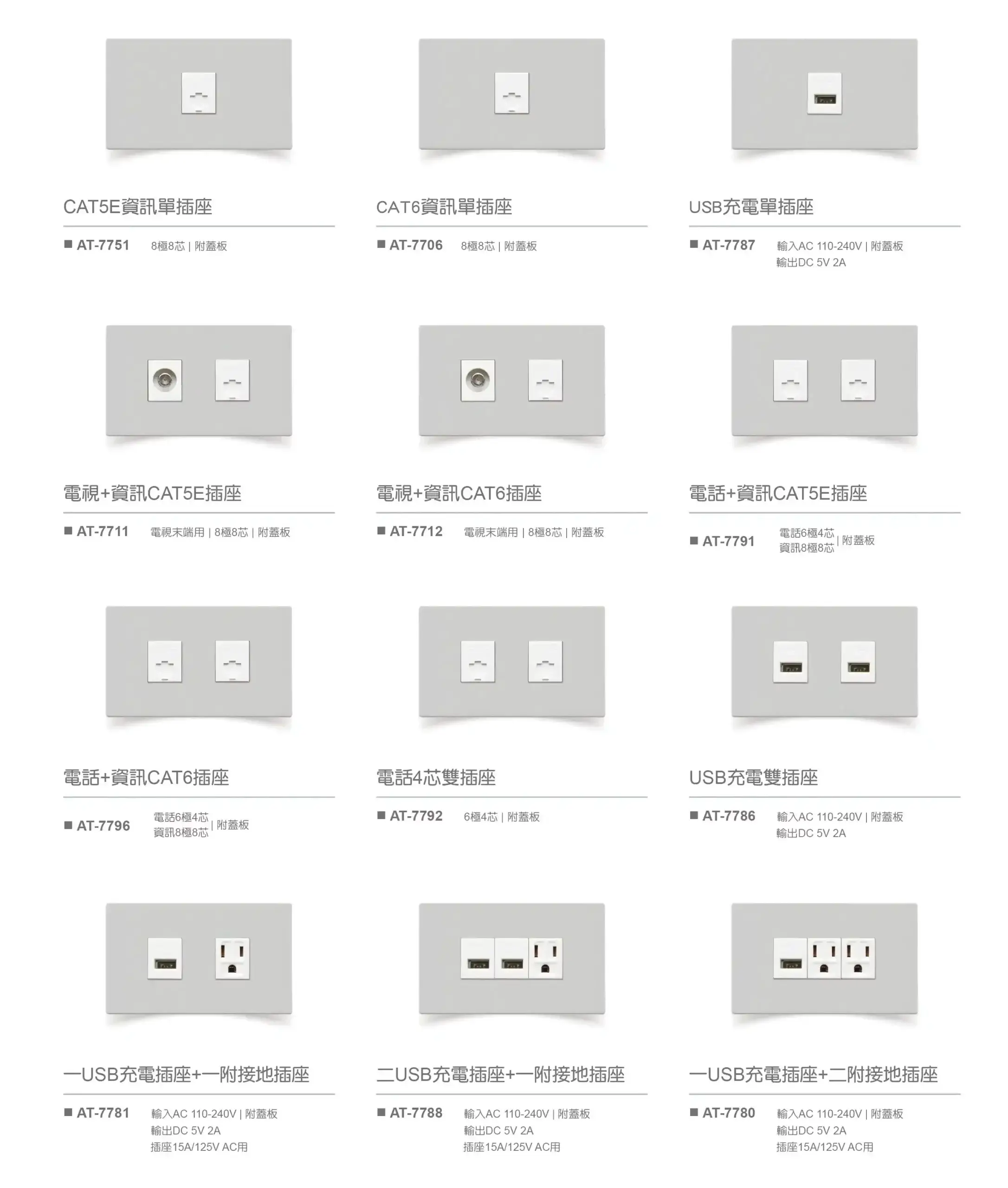 開關插座-設計師款-雅典面板 (請洽業務):圖片 4